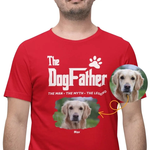 The Dog Father - חולצה בעיצוב אישי עם תמונה של הכלב - מתנה לאוהבי כלבים